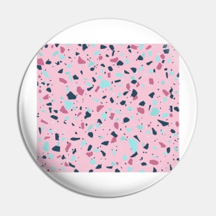 Terrazzo with pink, blue, and white colours Pin