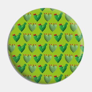 Cactus heart nopal adorable prickly pear mexican modern pattern Pin