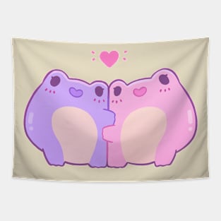 Frogs In Love Tapestry