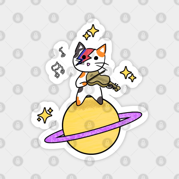 Space Oddity Kitty Magnet by Maolliland