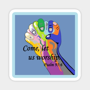 ASL Come Let Us Worship Magnet