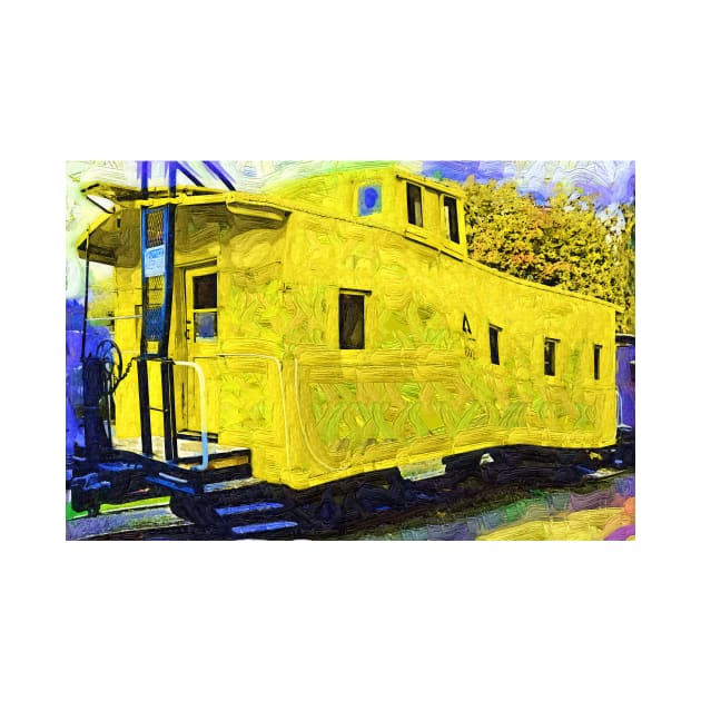 A Bright Yellow Caboose by KirtTisdale