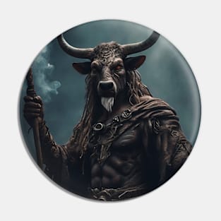 Minotaur Druid Pin