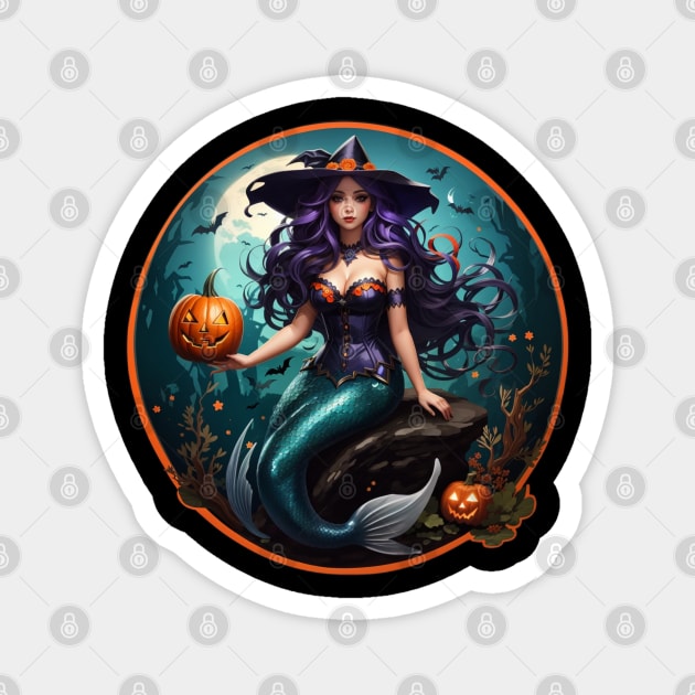 All Hallows Eve Orange Circle Magnet by MGRCLimon