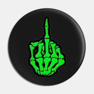 Skeleton Middle Finger Pin