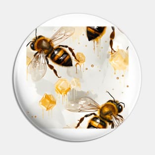 Honeycomb and Bee Pattern 22 Pin