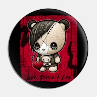 Love, Peace and Emo Pin