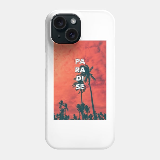 Paradise Palm Trees Under Sunset - Aesthetic Phone Case by Ravensdesign