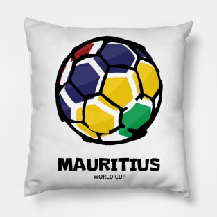 Mauritius Football Country Flag Pillow