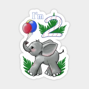 Elephant birthday shirt Magnet