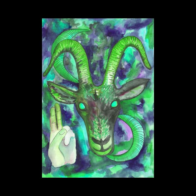 Occulc lsd satanic goat by deadblackpony