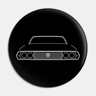 Leyland P76 1970s Australian classic car white outline graphic Pin