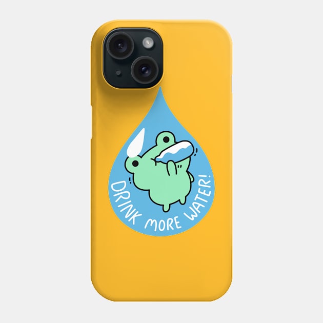 Drink more water - Froggy Phone Case by Robot Dance Battle