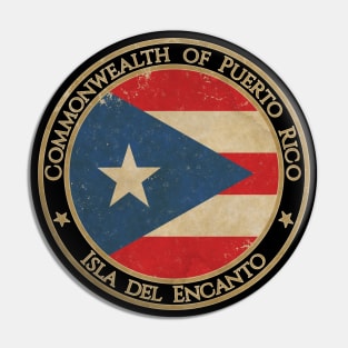 Vintage Commonwealth of Puerto Rico USA North America United States Flag Pin