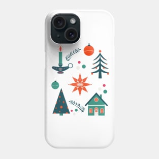 Red, white and green Scandinavian Christmas Phone Case