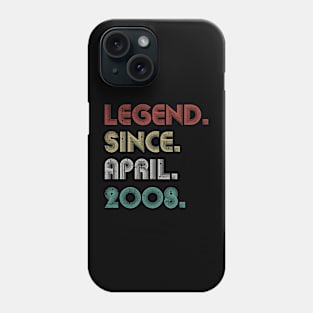 15 Years Old Vintage Legend Since April 2008 15th Phone Case