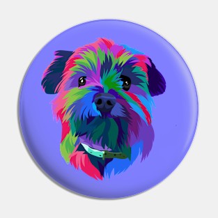 Colorful dog rainbow Pin