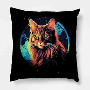 Somali Cat Earth Day Pillow