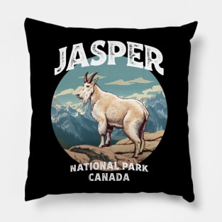 Jasper National Park Vintage Look Goat Pillow