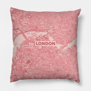 London city map red UK Pillow