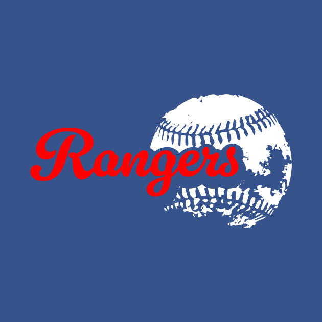 Rangers Baseball by Throwzack