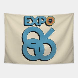 Retro Defunct Expo 86 World's Fair Vancouver Canada Tapestry