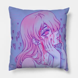 Valentines, digital painting Pillow