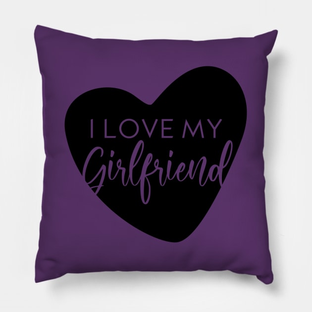 I love my boyfriend Pillow by Inspire Creativity