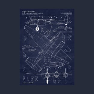 Blueprint Tupolev Tu-2 T-Shirt