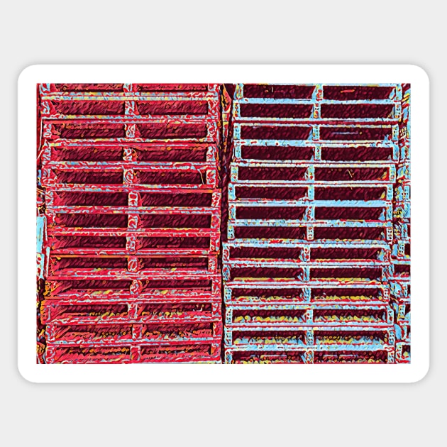 Tuscan Pallet Stack - Red - Sticker | TeePublic