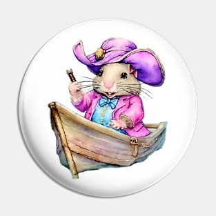 Ratie the pirate cute character Pin