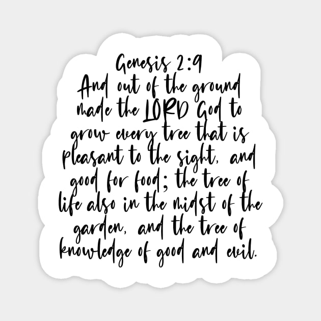 Genesis 2:9 Bible Verse Magnet by Bible All Day 