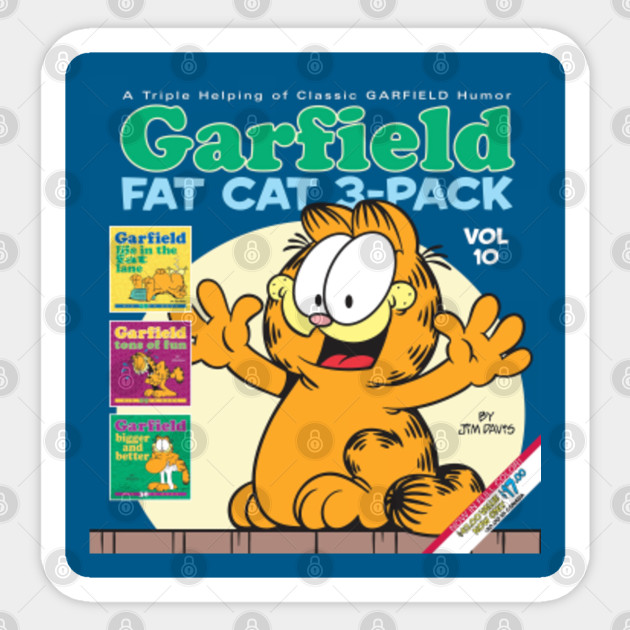 Garfield Fat Cat 3 Pack Vol 10 Garfield Sticker Teepublic
