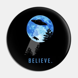 Funny Alien Abduction Ufo Cow Abduction Sci-fi  Believe Meme Parody Pin