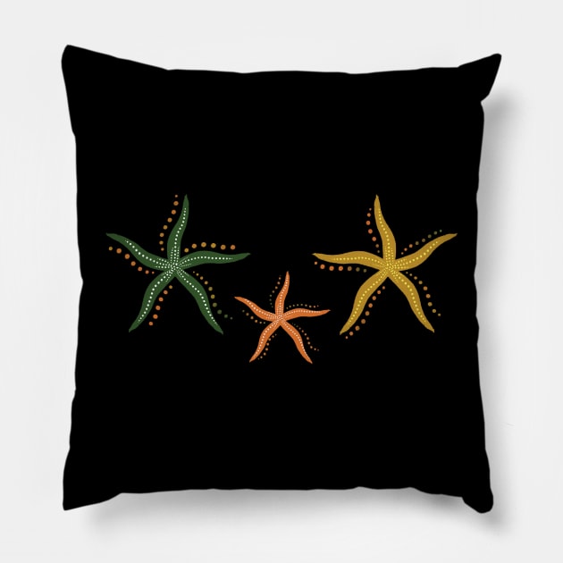 Starfish from the ocean Pillow by Xatutik-Art