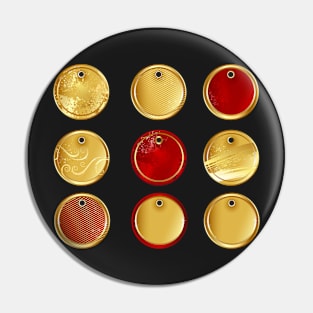 Round labels ( Gold round coins ) Pin