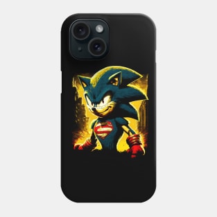 Angry Super hero Blue hedgehog Phone Case