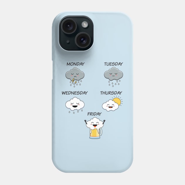 Weather Forecast for the whole week Phone Case by Make It Simple