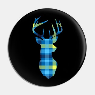 Deer Plaid Pin