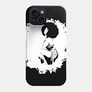 White beautiful afro girl T-Shirt Phone Case