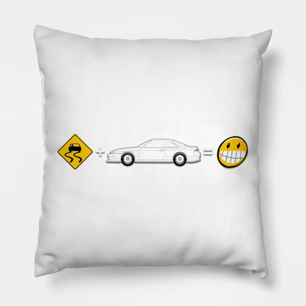 Fun S14 Nissan Silvia Drift sign Pillow by CoolCarVideos