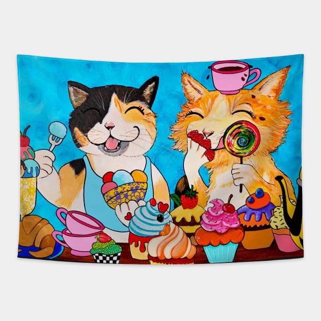 cats and cupcakes Tapestry by Griffioen