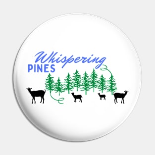 Whispering pines blue and black Pin