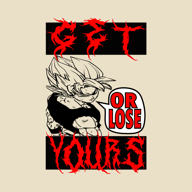 Goku’s Gothic Triumph: A Heavy Metal Design by wisscreation