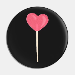 I Heart You Pink Lollipop Pin