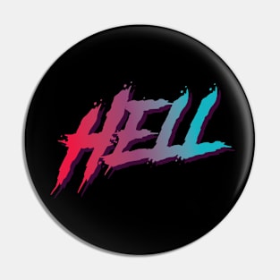 Hell typography design Pin