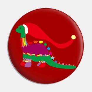 Dinosaur Christmas Pin