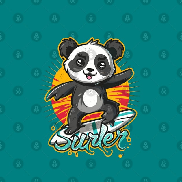 Cute Panda Surfer by Signum