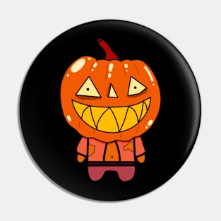 Orange Zombie Pumpkin Man of Halloween Pin