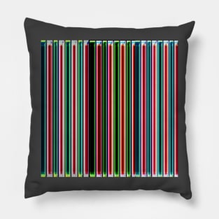 Red and green stripe pattern Pillow